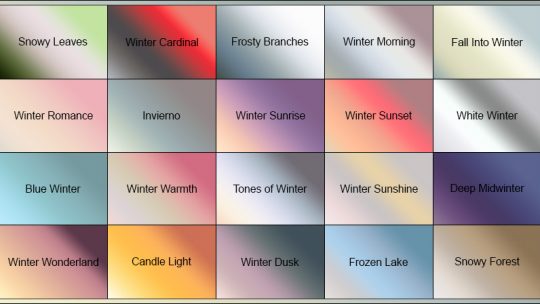 Winter Gradients for Photoshop